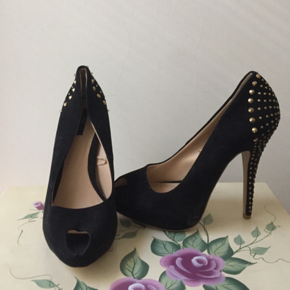 Forever 21 Gold Studded Heels